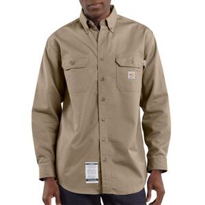 ✨Carhartt FR Classic Twill Khaki Sz Medium Shirt✨